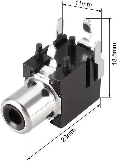 Uxcell 10Pcs Black RCA Socket Audio Video Connector India | Ubuy