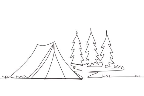How To Draw A Camping Tent