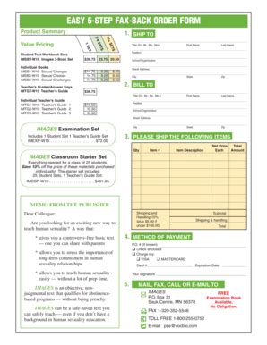 EASY 5-STEP FAX-BACK ORDER FORM - Blank Fillable Template | Fill Out ...