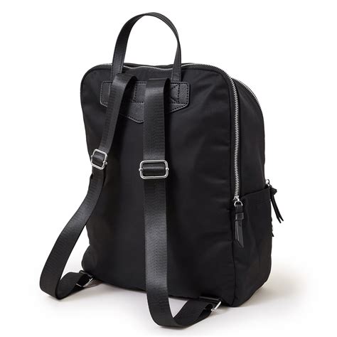 Buy Black Plain Nylon Rucksack Backpack
