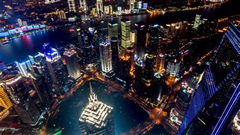 4k时光流逝:上海摩天大楼灯光秀旅游景点—高清视频下载、购买_视觉中国视频素材中心