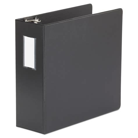 Universal Deluxe 3 D-Ring Binder with Label Holder, 4" Capacity, 12 ...
