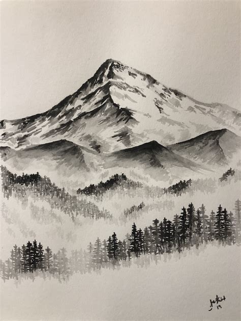 Hills And Mountains Drawing