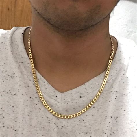 Men’s Saudi Gold Necklace 18k, Luxury, Accessories on Carousell