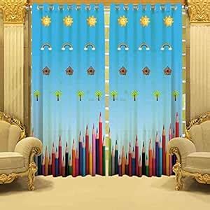Buy b7 CREATIONS Polyester Digital Printed Kids Eyelet 1 Piece Curtain ...