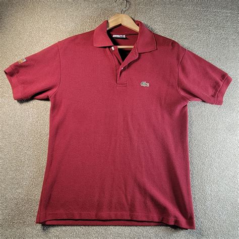 Lacoste Mens Red Polo Shirt Crocodile Logo Top Casual… - Gem