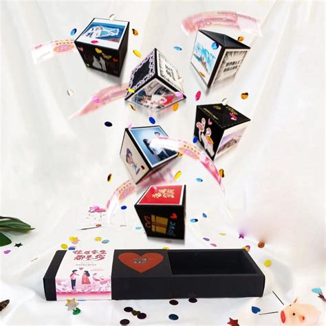 MG Personalized 20 Photo Jumping Cubes Gift Box Set with Heart ...
