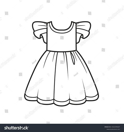 Dress Outline Drawing