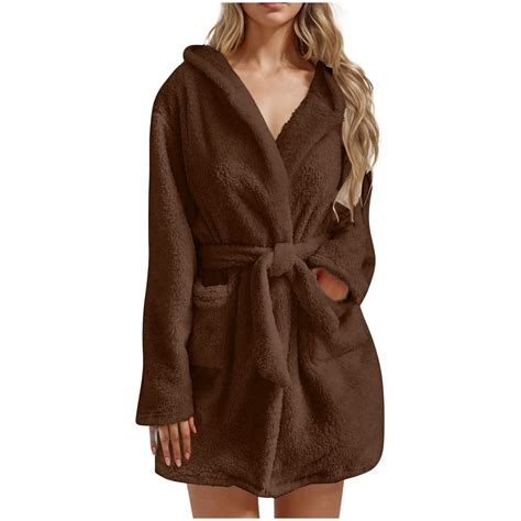 Customer reviews for YanHoo Women Robes Plus Size Womens Fuzzy Robe Mid ...
