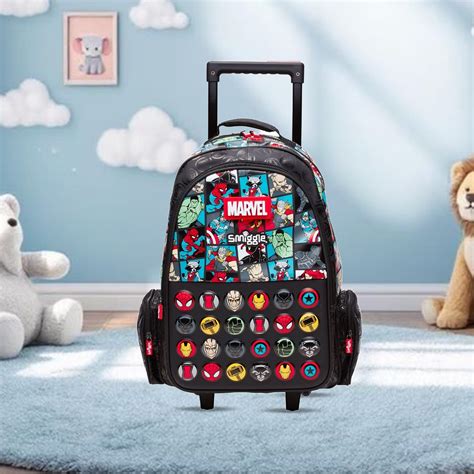 Smiggle Trolley Backpack - 18 Inches Premium Quality Gray – Bagmire