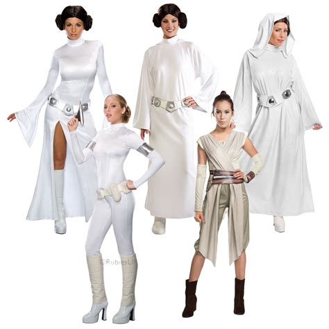 Star Wars Heldinnen Damen Kostüm SciFi Film Movie Damen Kostüm Outfits ...