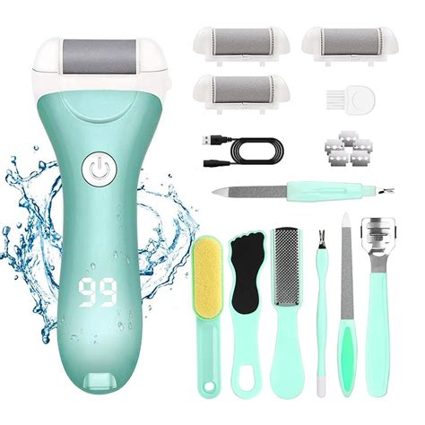 Foot Scrubber Electric Callus Remover, 18-in-1 Rechargeable Electric ...