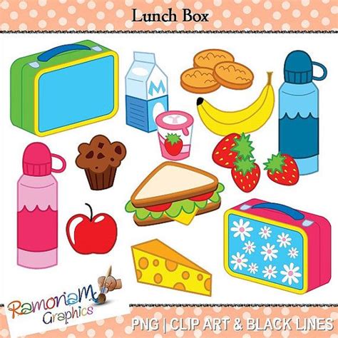 Lunch Box Clipart by RamonaMClipArt on Etsy, $4.00 | Clip art, Math for ...