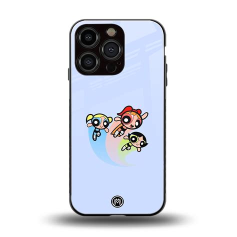 PowerPuff Girls Cartoon Phone Cover for Iphone 16 Pro | Glass Case ...