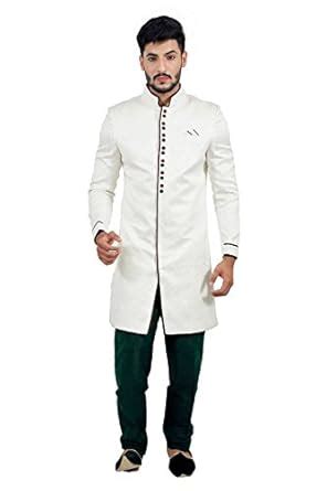 Buy Runako White Wedding Indowestern Sherwani For Men at Amazon.in