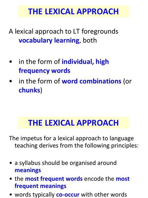 Image result for Lexical Approach Examples