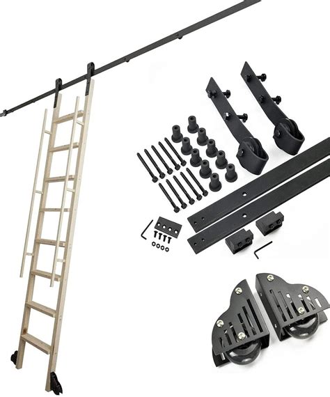 Amazon.com: Rolling Library Ladder Hardware Kit - Sliding Library ...