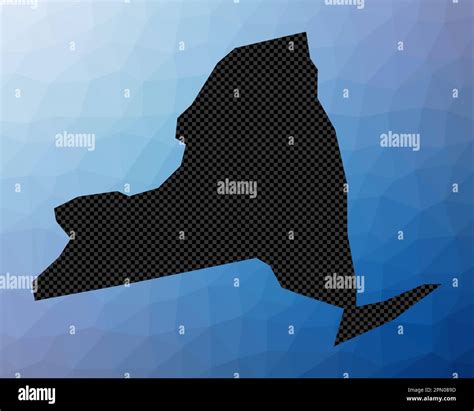 New York geometric map. Stencil shape of New York in low poly style ...
