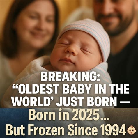 Ohio Couple Gives Birth to "World's Oldest Baby" — Frozen Embryo from ...