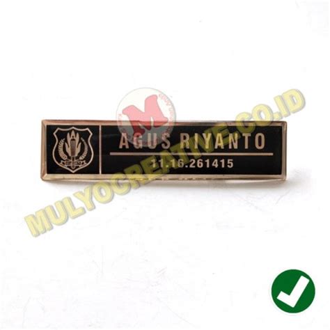 Jual Name Tag Satpam - Nama Dada Karyawan Kantor - Name Tag Peniti ...