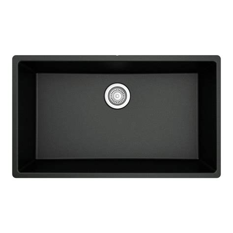 Buy 32.5 in. Large Single Bowl Undermount Kitchen Sink in Black with ...