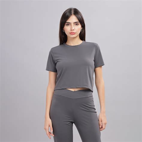 Women’s super stretchy ultra soft sweat wicking Nylon crop top