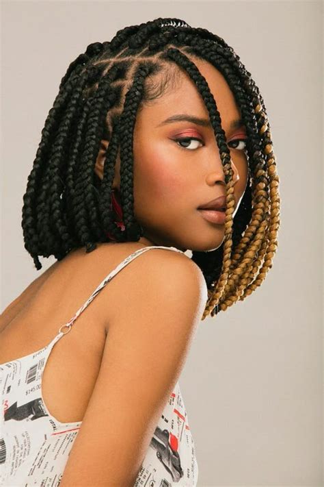 Image result for Short Box Braid Extensions