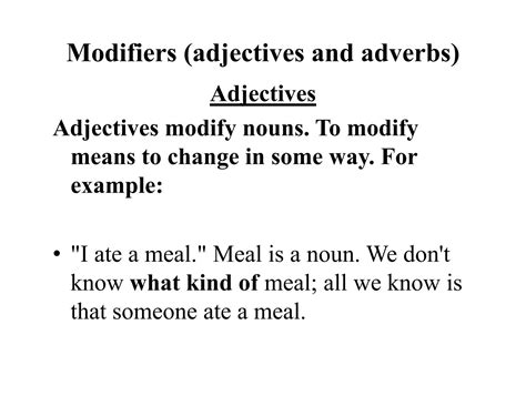 Image result for Adjectives as Modifiers