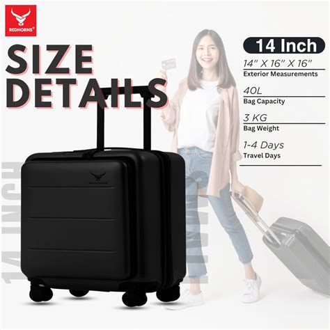 REDHORNS Hard-Sided Cabin Suitcase