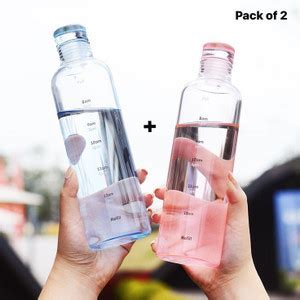 GWB 500-ML COUPLE BOROCILICATE GLASS WATER BOTTLE THICK QUALITY GLASS ...