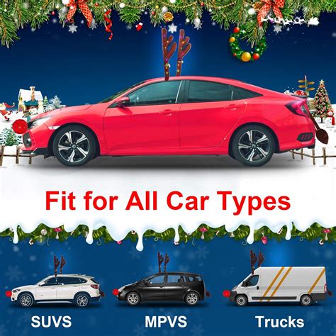 Buy Car Decor with LED Reindeer Antlers - Christmas Decorations Antlers ...