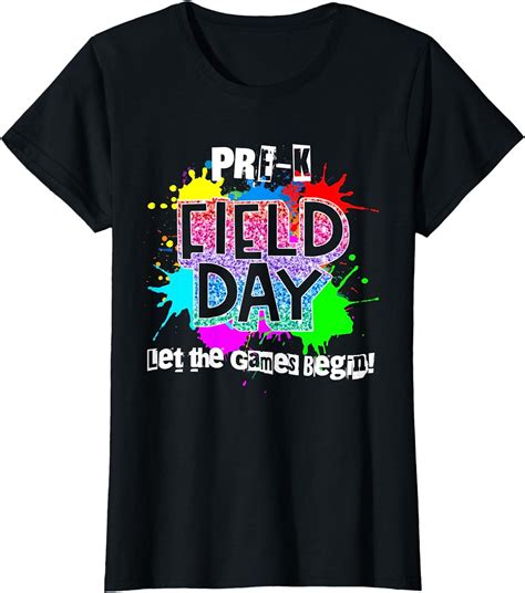 Pre K Field Day Splash Rainbow Color School Field Day Kids T-Shirt ...