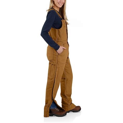 Carhartt Women's Loose Fit Washed Duck Insulated Bib Coverall | Academy
