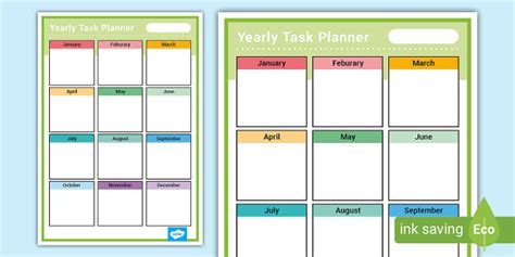 Yearly Task Planner (teacher made) - Twinkl