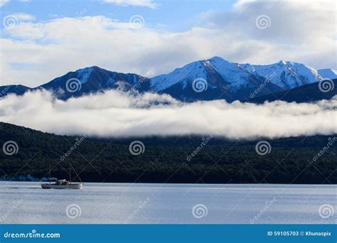 Beautiful Sceninc of Lake Te Anau South Island New Zealand Stock Image ...