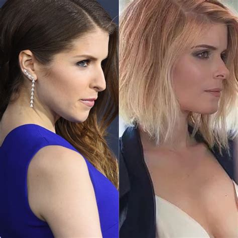 I just noticed they have the same face with opposite noses: Anna Kendrick vs. Kate Mara : r ...