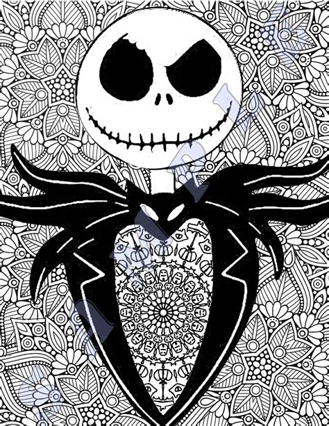 35 Pages of Coloring With Jack and Sally Nightmare Before - Etsy