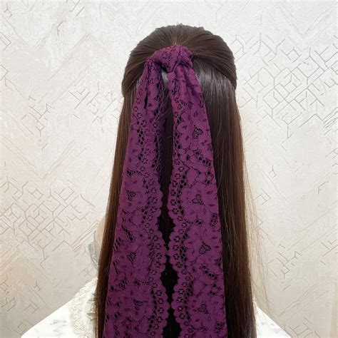 Cherry Lacy Hair Scarf - Elegant Lace Hair Accessory | Bella Luxe