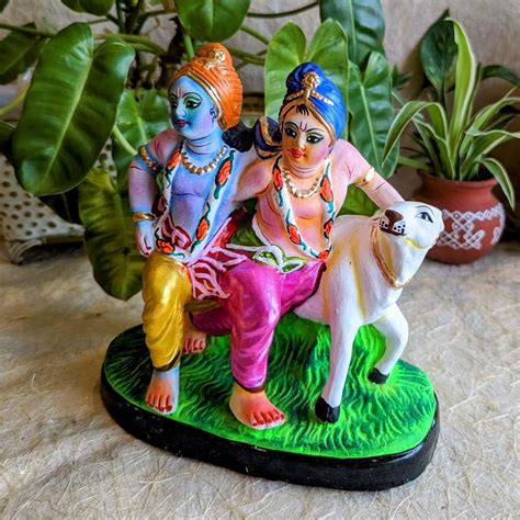 Buy Navarathri Golu Doll Krishna Balram Standing with Cow Online at Low ...