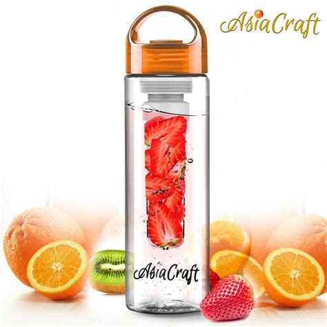 AsiaCraft ® Orange Fruit Infuser Water Bottle Infusion BPA Free (700ml ...