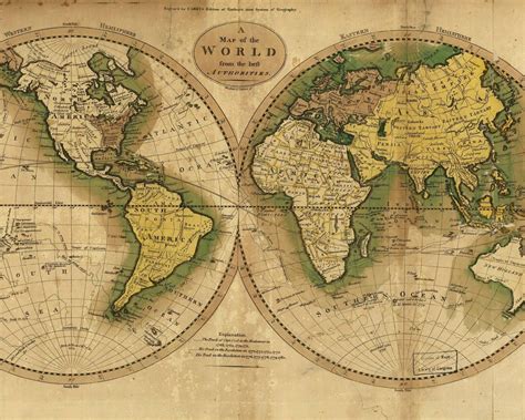 Vintage World Map Poster