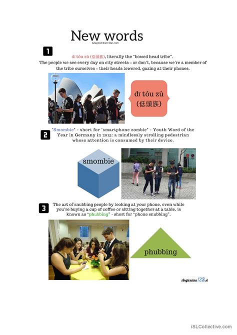 New Words: English ESL worksheets pdf & doc