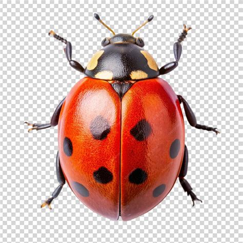 Ladybug top view isolated on transparent background | Premium AI ...