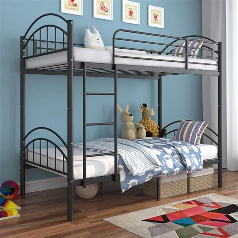 mecor Twin Over Twin Metal Convertible Bunk Bed - India | Ubuy