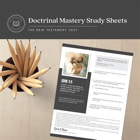 New Testament Doctrinal Mastery - Study Sheets (PDF Download) - The Red ...