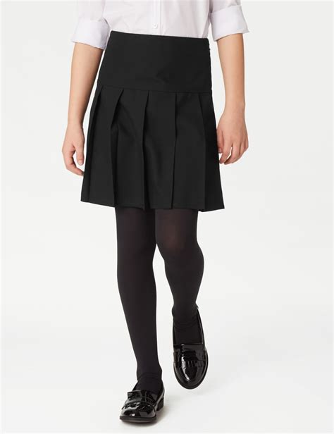 2 Pack Girls' Plus Fit Pleated School Skirts (2 - 18 Yrs) | M&S | M&S