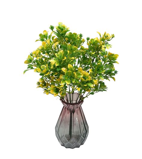 Buy Oak Leafs Artificial Small Fake Flowers Sticks Bunch Decorative ...