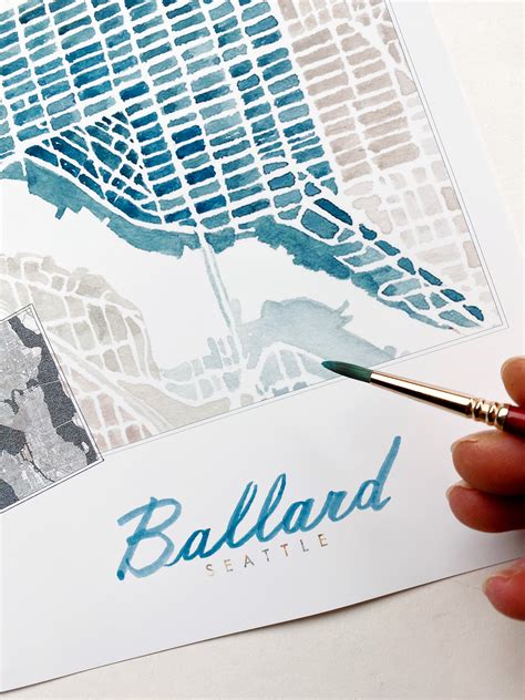 BALLARD Seattle Neighborhood Map Postcard — Turn-of-the-Centuries