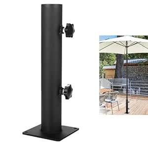 YZZHAJ Heavy Duty Steel Outdoor Umbrella Base, Universal Umbrella Clamp ...