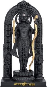 ZURU BUNCH Shri Ram Lalla Murti Idol of Black Marble Resin Handmade for ...